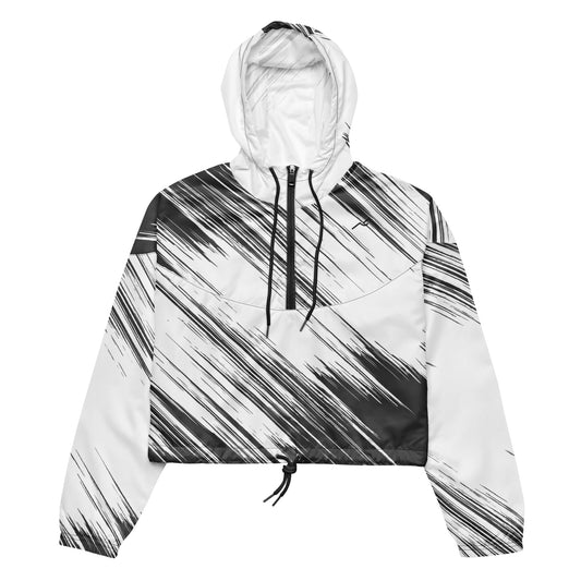 Abstract Cropped Windbreaker