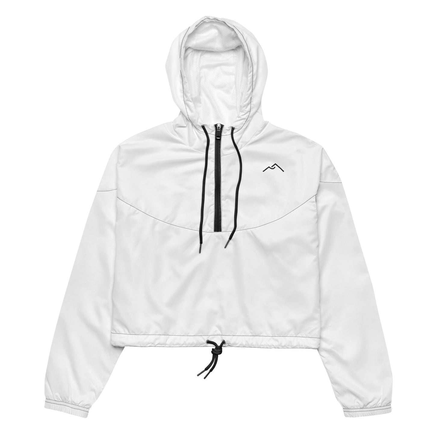 White Cropped Windbreaker