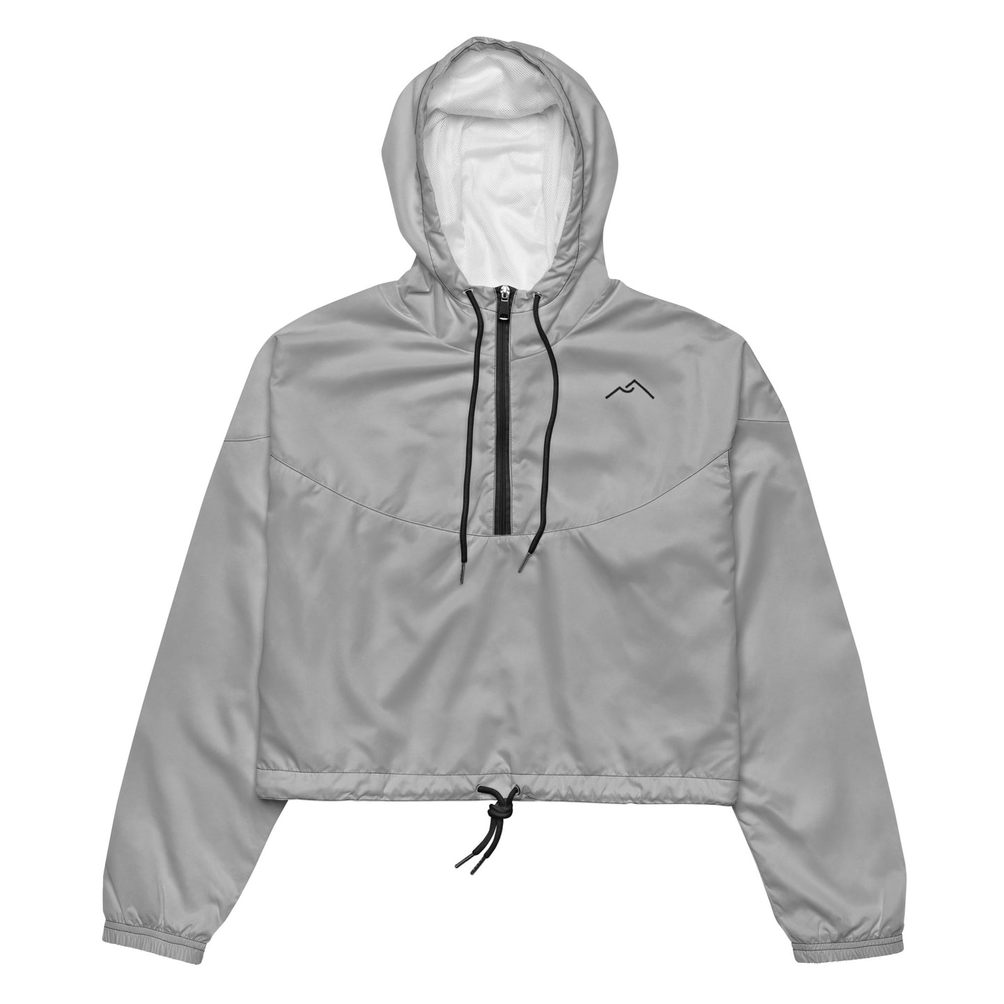 Silver Cropped Windbreaker