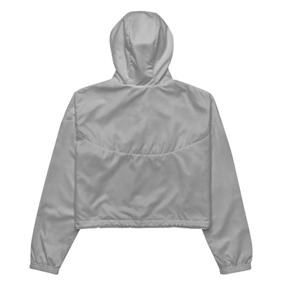 Silver Cropped Windbreaker