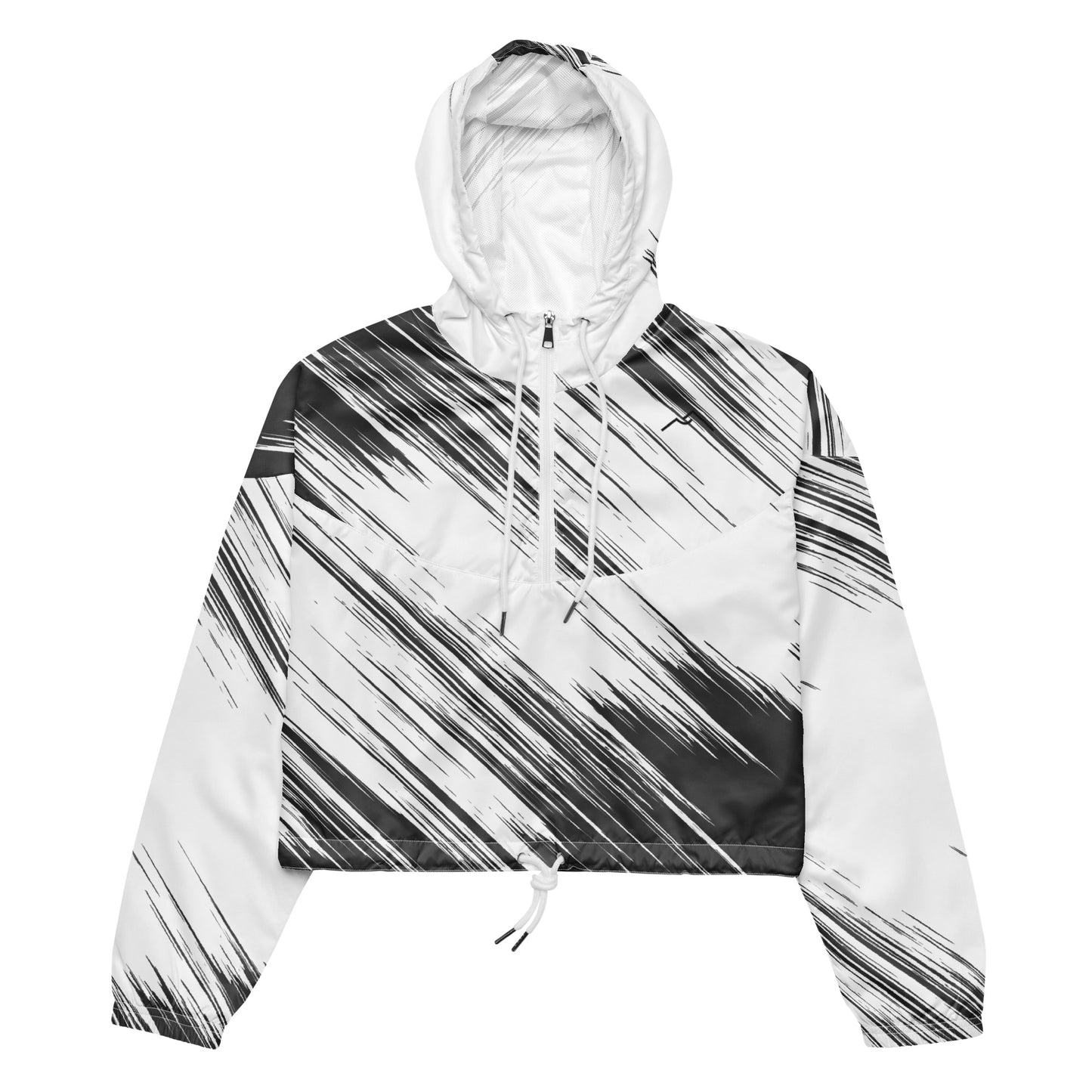 Abstract Cropped Windbreaker