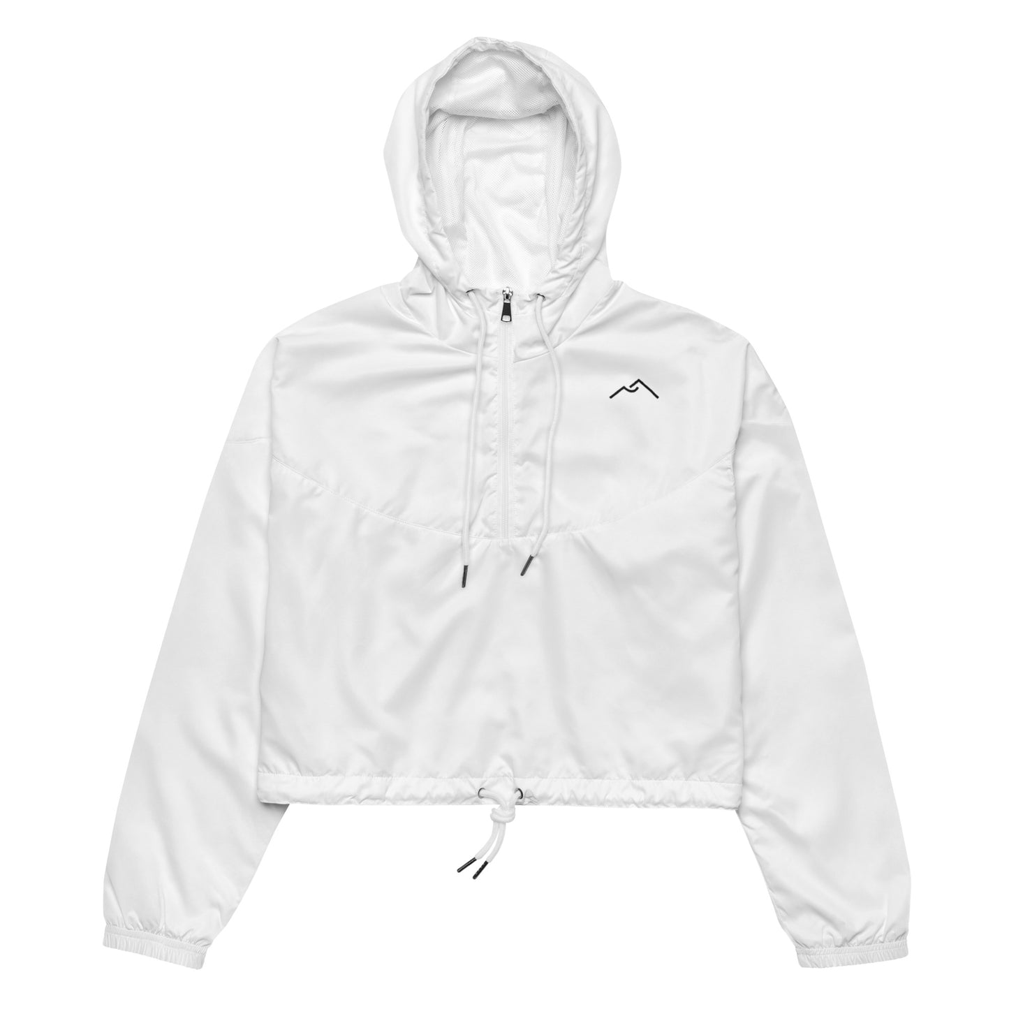 White Cropped Windbreaker