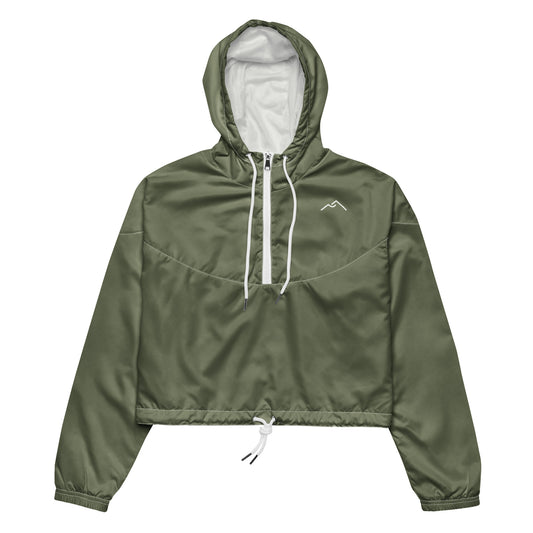 Green Cropped Windbreaker