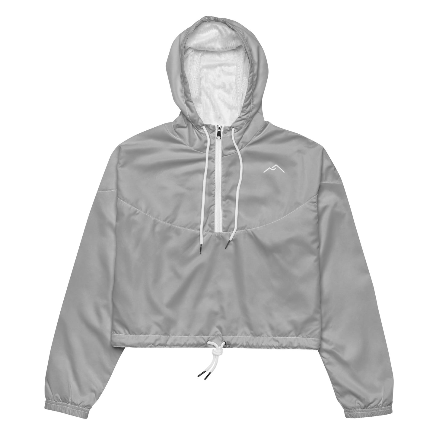 Silver Cropped Windbreaker