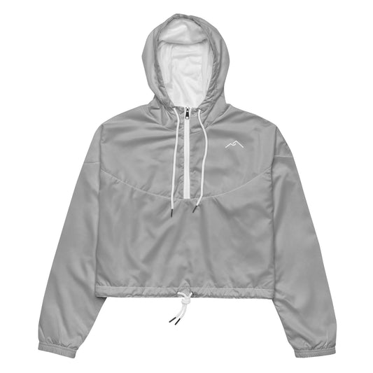 Silver Cropped Windbreaker